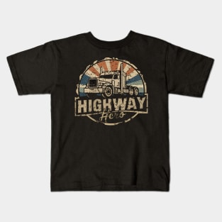 Retro Vintage Truck Driver Design For Men Trucker Kids T-Shirt